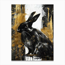 Black Bunny 1 Canvas Print