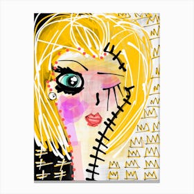 Girl With Yellow Hair Canvas Print