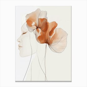 Flowers In A Woman'S Hair Canvas Print