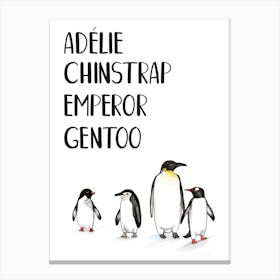 Atypical Penguins Canvas Print