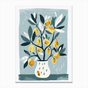 Pear Tree Flat Illustration 8 Canvas Print
