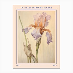 Iris 2 French Flower Botanical Poster Canvas Print