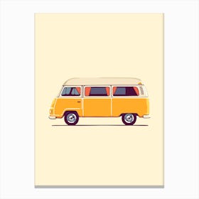 Yellow Hippie Bus Canvas Print
