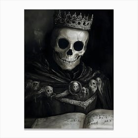 Dark Gothic King Of Skeletons Canvas Print