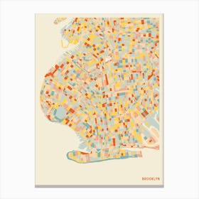 Brooklyn New York Street Map Canvas Print