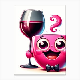 Pink Wine Cup Canvas Print