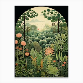 Kairakuen Japan Henri Rousseau S Style Rousseau 1 Canvas Print