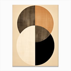 Beige Bauhaus Whispers 1 Canvas Print