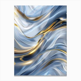 Abstract Blue And Gold 7 Canvas Print