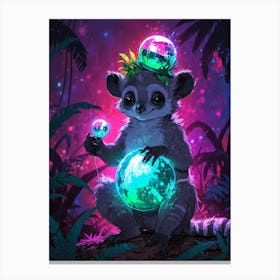 Disco Lemur Canvas Print