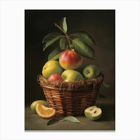 Basket Of Fruit Canvas Print