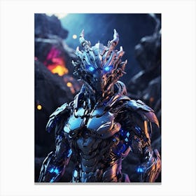 Dragon In Cyborg Body #3 Canvas Print