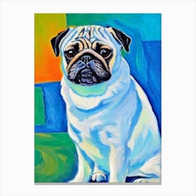 Pug Fauvist Style dog Canvas Print