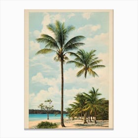 Coral Beach Australia Vintage Canvas Print