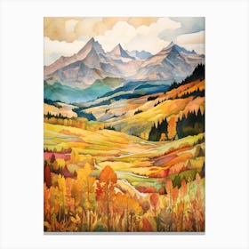 Autumn National Park Painting Tatra National Park Poland 1 Canvas Print
