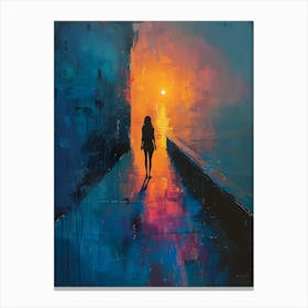 Sunset Walk Canvas Print