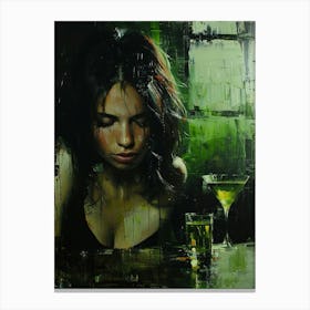 'Smoking Girl' Canvas Print