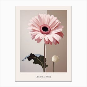 Floral Illustration Gerbera Daisy Poster Canvas Print