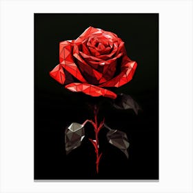 Polygonal Rose 3 Canvas Print