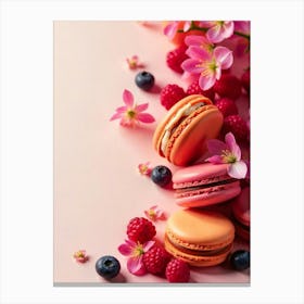 Macarons And Berries Canvas Print