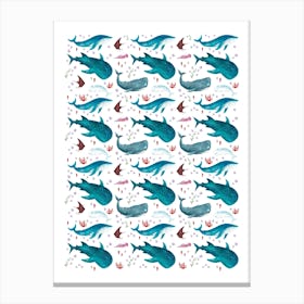 Whales Pattern Canvas Print