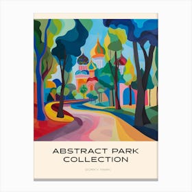 Abstract Park Collection Poster Gorky Park Moscow Russia 2 Canvas Print