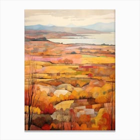 Autumn National Park Painting Atlantic Islands Of Galicia National Park Spain 1 Canvas Print