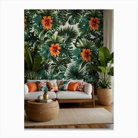 Tropical Living Room Canvas Print