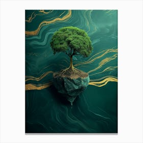 Tree On The Island Canvas Print