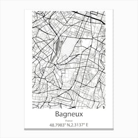 Bagneux,France Minimalist Map Canvas Print