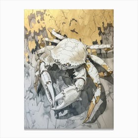 Crab Precisionist Illustration 4 Canvas Print