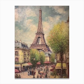 Eiffel Tower Paris France Pissarro Style 14 Canvas Print