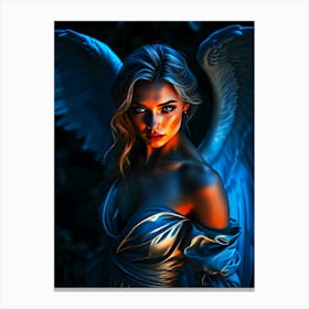 Angel Beauty In White And Red Light - Diverse Art Illustration 67 Canvas Print