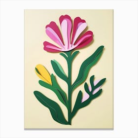 Cut Out Style Flower Art Freesia 1 Canvas Print