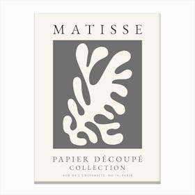 Matisse Grey Leaf Print 1 Canvas Print