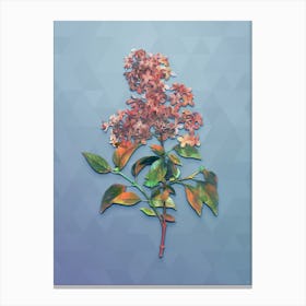 Vintage Chinese Lilac Botanical Art on Summer Song Blue n.1719 Canvas Print