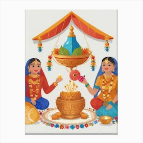 Hindu Festival 2 Canvas Print