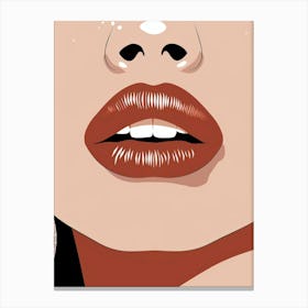 Close Up Of A Woman'S Lips Canvas Print