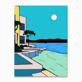 Minimal Design Style Of Cancún, Mexico 4 Canvas Print