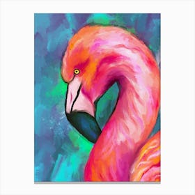 Flamingo Oil Painting Canvas Print