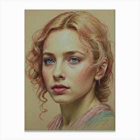 Girl With Blue Eyes Canvas Print