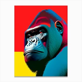 Cheeky Gorilla Gorillas Primary Colours 1 Canvas Print