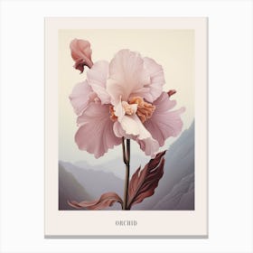 Floral Illustration Orchid 3 Poster Canvas Print