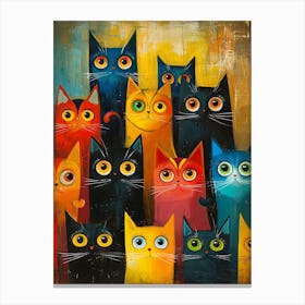 Group Of Cats 9 Canvas Print