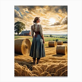 Hay Bales Canvas Print