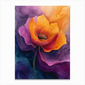 Abstract Flower Painting Canvas Print