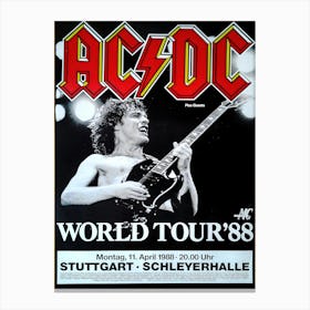 Ac Dc Fly On The Wall 1986 Poster Canvas Print