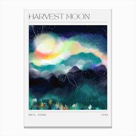 Neil Young - Harvest Moon - Abstract Song Art - Music Painting Canvas Print