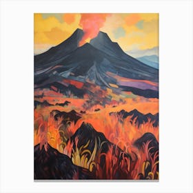 Mount Yasur Vanuatu 2 Mountain Painting Canvas Print