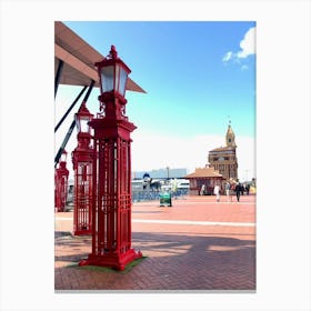 Red Lamppost Canvas Print